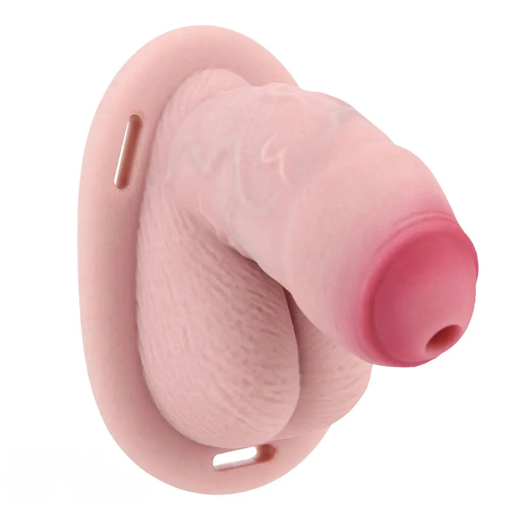 4.72in Real Hollow Chastity Cage Dildo Cock Masturbator Erotic Cock Tool