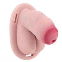 4.72in Real Hollow Chastity Cage Dildo Cock Masturbator Erotic Cock Tool