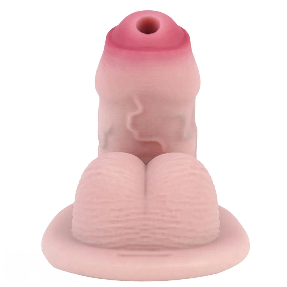 4.72in Real Hollow Chastity Cage Dildo Cock Masturbator Erotic Cock Tool
