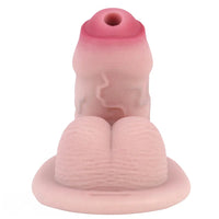 4.72in Real Hollow Chastity Cage Dildo Cock Masturbator Erotic Cock Tool