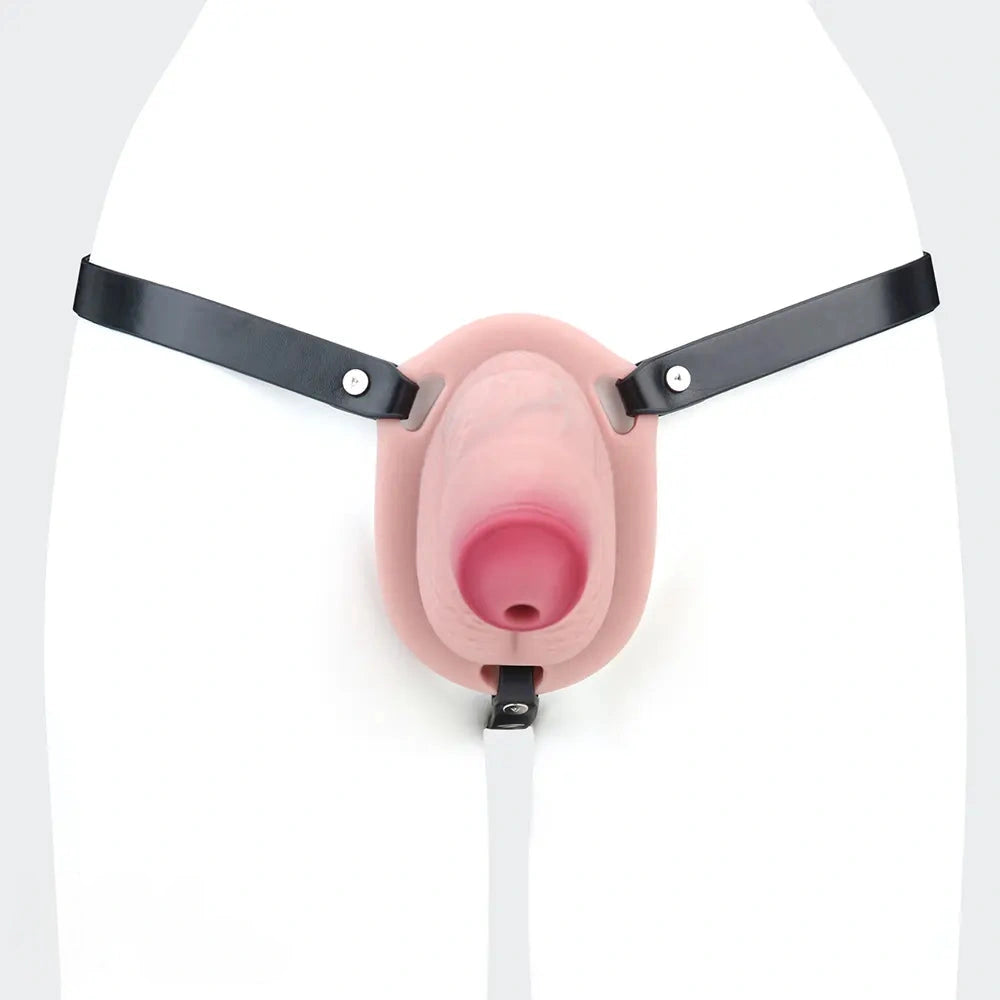 4.72in Real Hollow Chastity Cage Dildo Cock Masturbator Erotic Cock Tool
