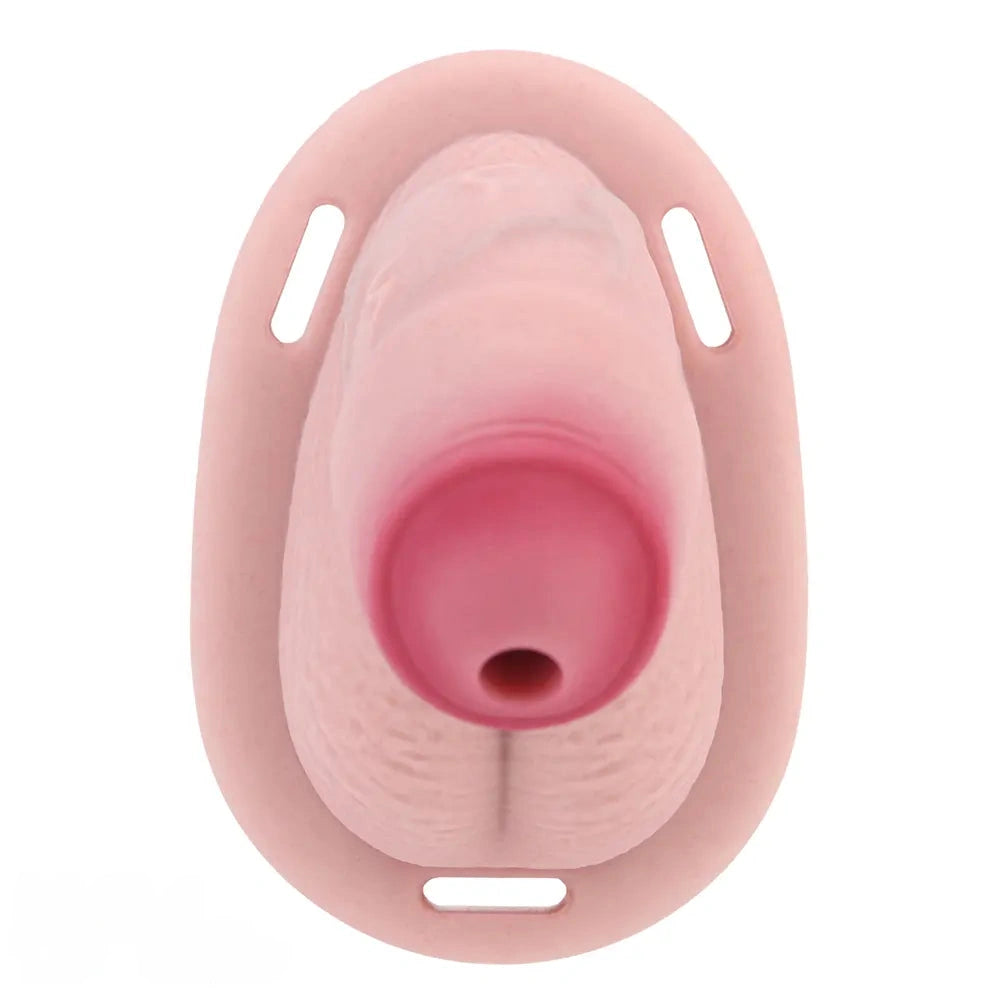 4.72in Real Hollow Chastity Cage Dildo Cock Masturbator Erotic Cock Tool