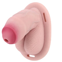 4.72in Real Hollow Chastity Cage Dildo Cock Masturbator Erotic Cock Tool