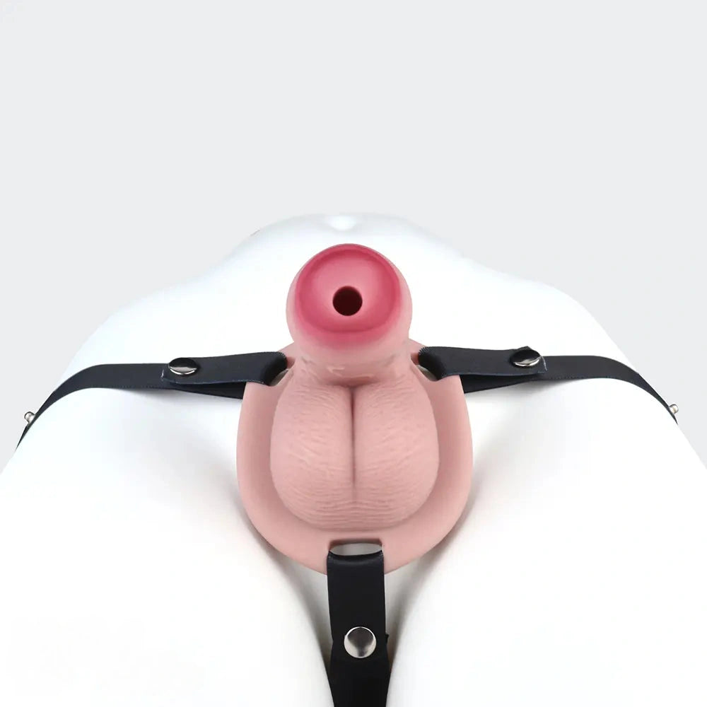 4.72in Real Hollow Chastity Cage Dildo Cock Masturbator Erotic Cock Tool