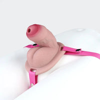 4.72in Real Hollow Chastity Cage Dildo Cock Masturbator Erotic Cock Tool