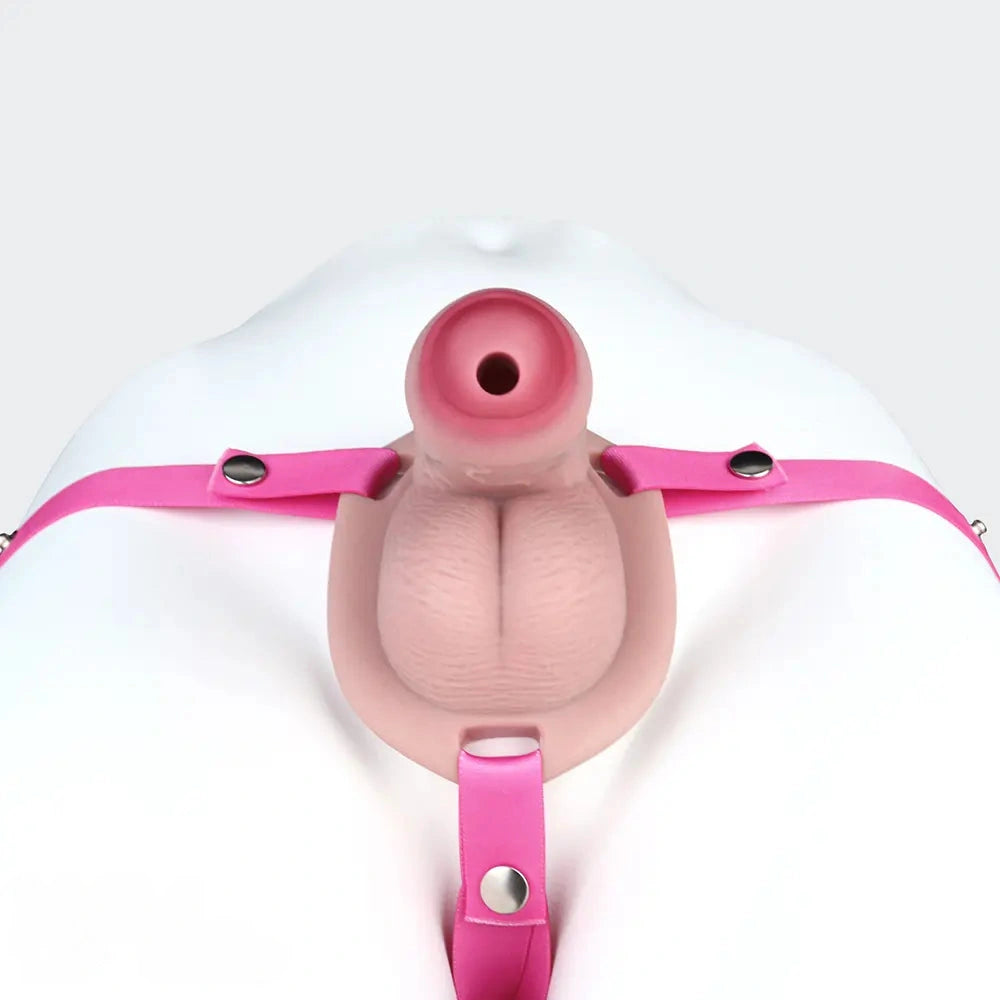 4.72in Real Hollow Chastity Cage Dildo Cock Masturbator Erotic Cock Tool
