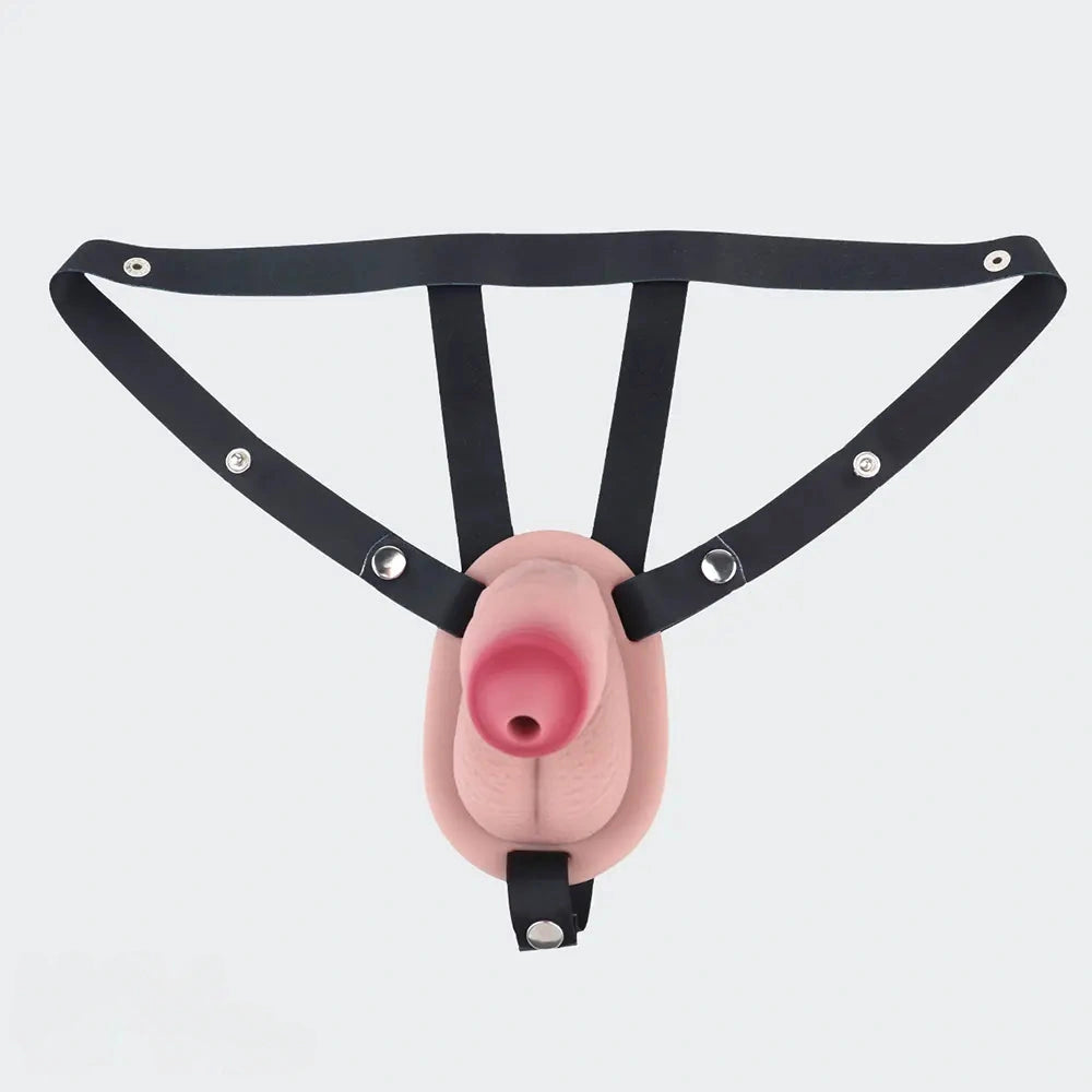 4.72in Real Hollow Chastity Cage Dildo Cock Masturbator Erotic Cock Tool