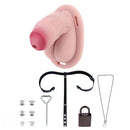 4.72in Real Hollow Chastity Cage Dildo Cock Masturbator Erotic Cock Tool