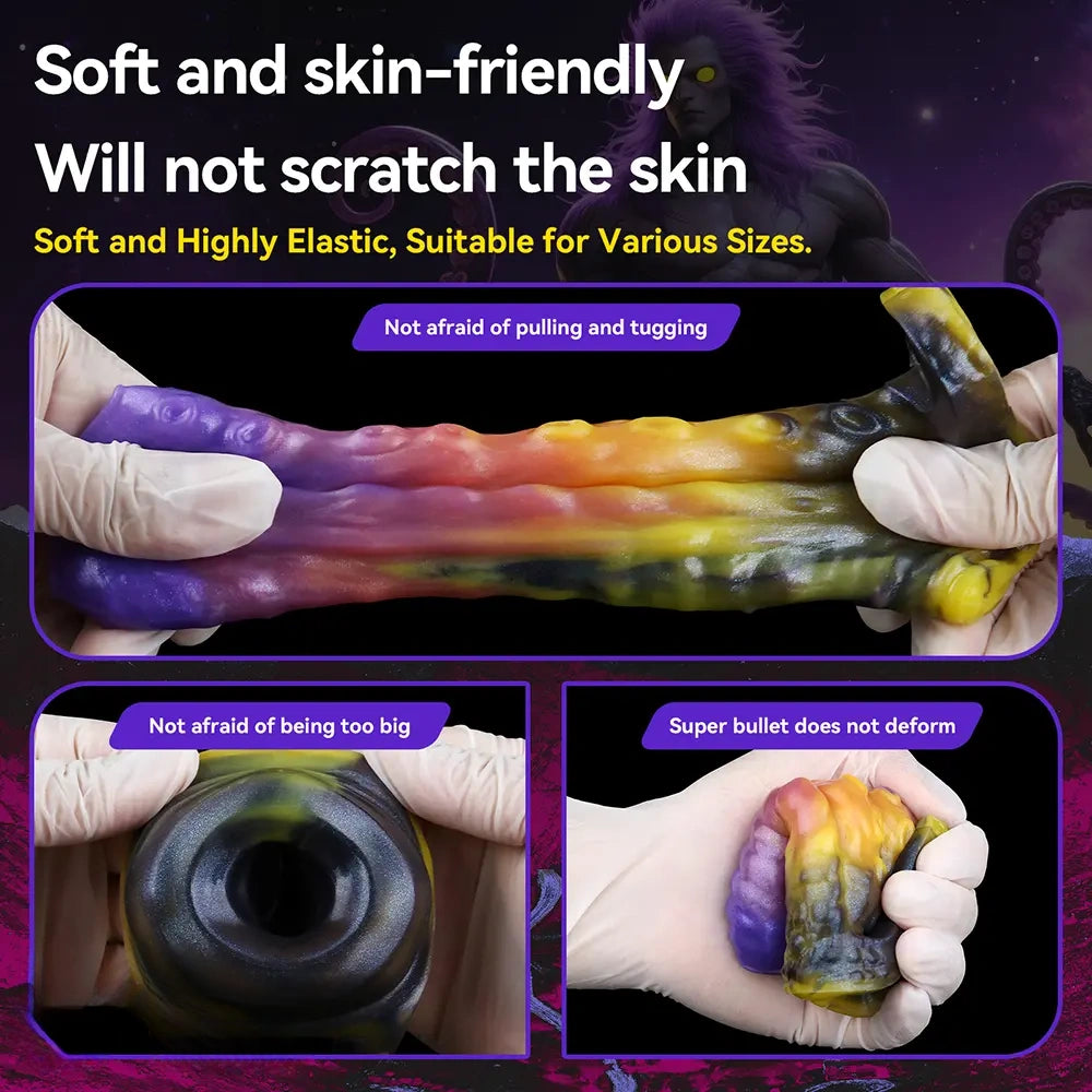 4.72in Zothos Umbrvort Tentacle Silicone Soft Dildo Sleeve Cock Extender