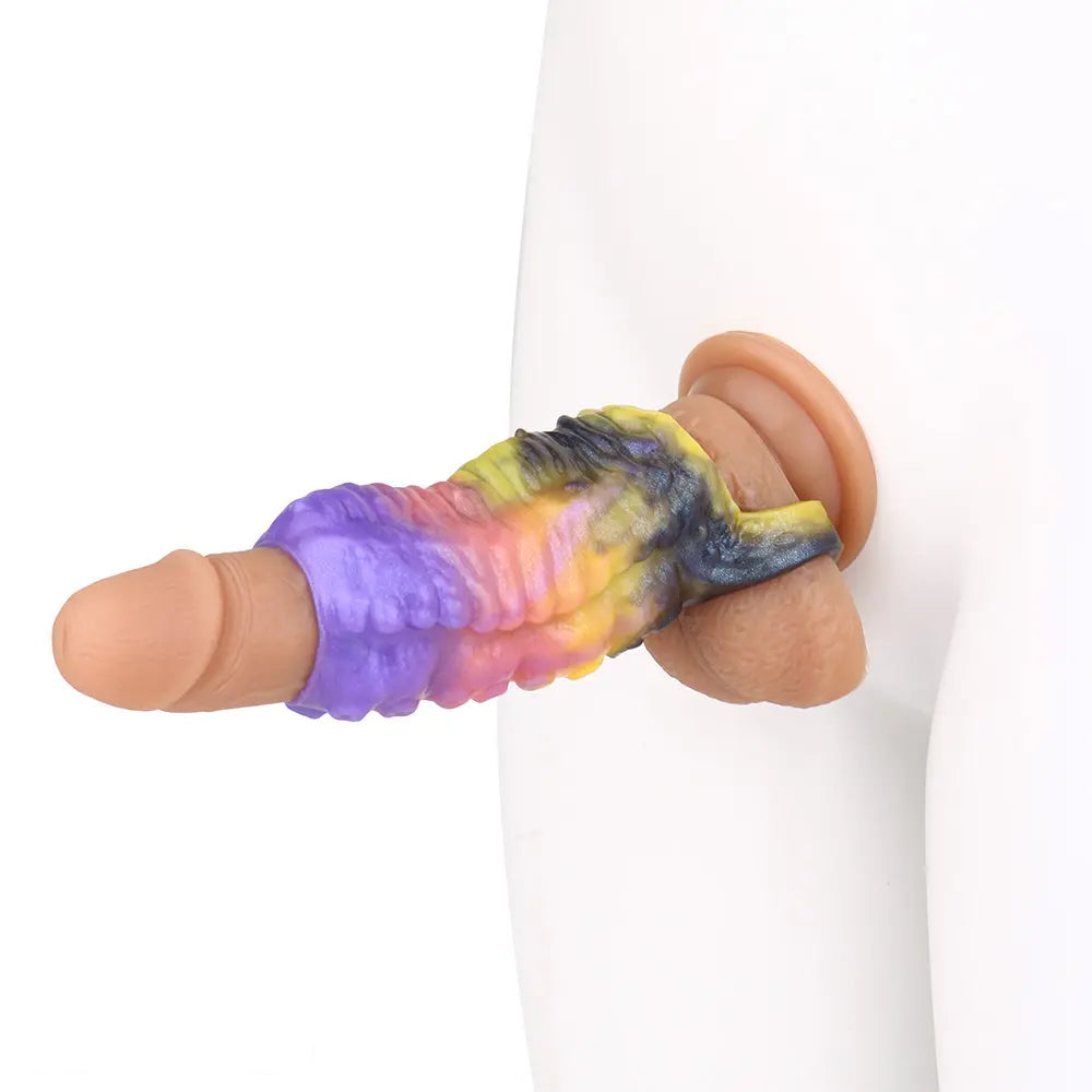 4.72in Zothos Umbrvort Tentacle Silicone Soft Dildo Sleeve Cock Extender