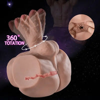 4.73in Realistic Torso Sex Doll With Flexible Dildo Unisex Masturbator