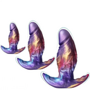 4.76in 5.92in 7.87in Wearing Anal Plug Mixed Color Dildo For Go Out Sex
