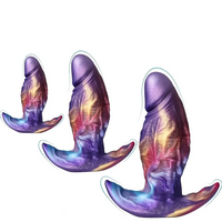 4.76in 5.92in 7.87in Wearing Anal Plug Mixed Color Dildo For Go Out Sex