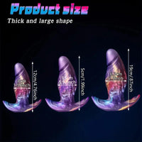4.76in 5.92in 7.87in Wearing Anal Plug Mixed Color Dildo For Go Out Sex