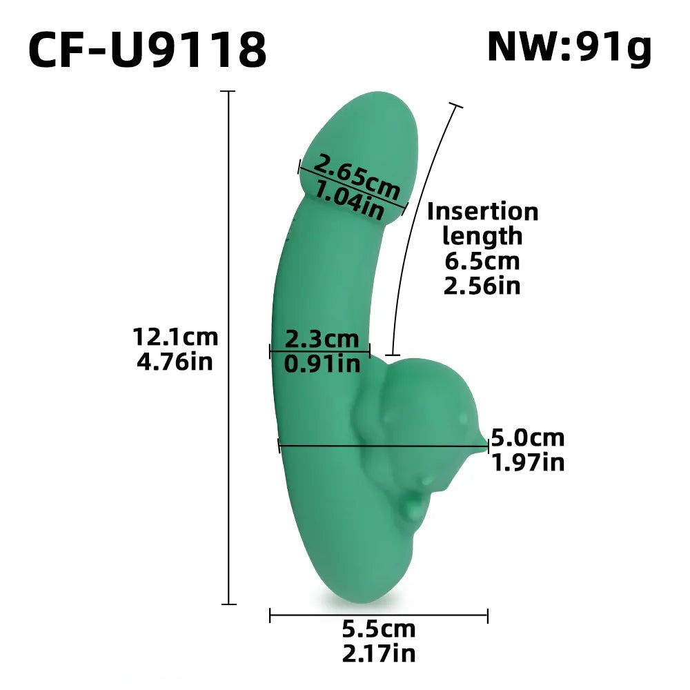 4.76in Cute Pet Ornament Compact Portable Small Soft Vibrating Dildo