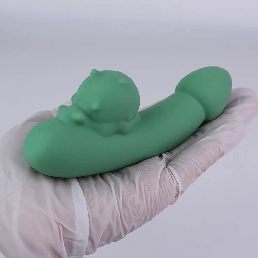 4.76in Cute Pet Ornament Compact Portable Small Soft Vibrating Dildo