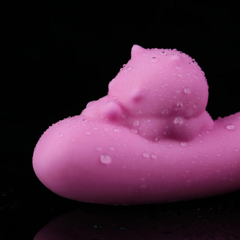 4.76in Cute Pet Ornament Compact Portable Small Soft Vibrating Dildo