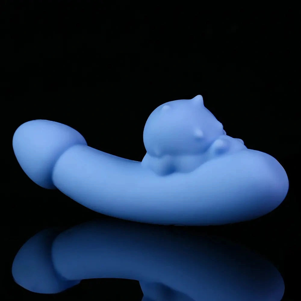 4.76in Cute Pet Ornament Compact Portable Small Soft Vibrating Dildo