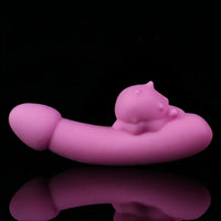 4.76in Cute Pet Ornament Compact Portable Small Soft Vibrating Dildo