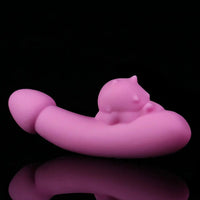 4.76in Cute Pet Ornament Compact Portable Small Soft Vibrating Dildo