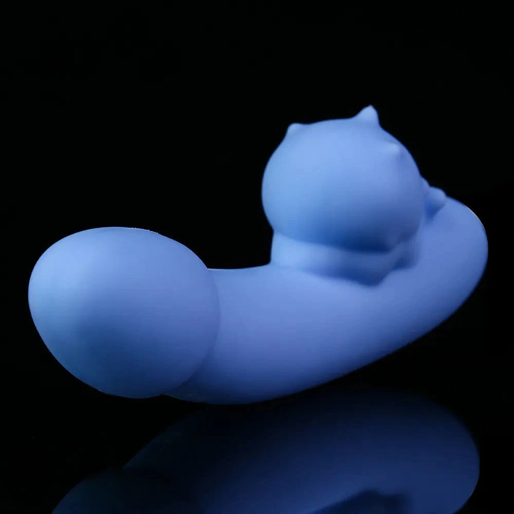 4.76in Cute Pet Ornament Compact Portable Small Soft Vibrating Dildo