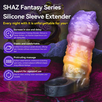 4.76in Ecan Dragon Fantasy Silicone Soft Dildo Sleeve Cock Extender