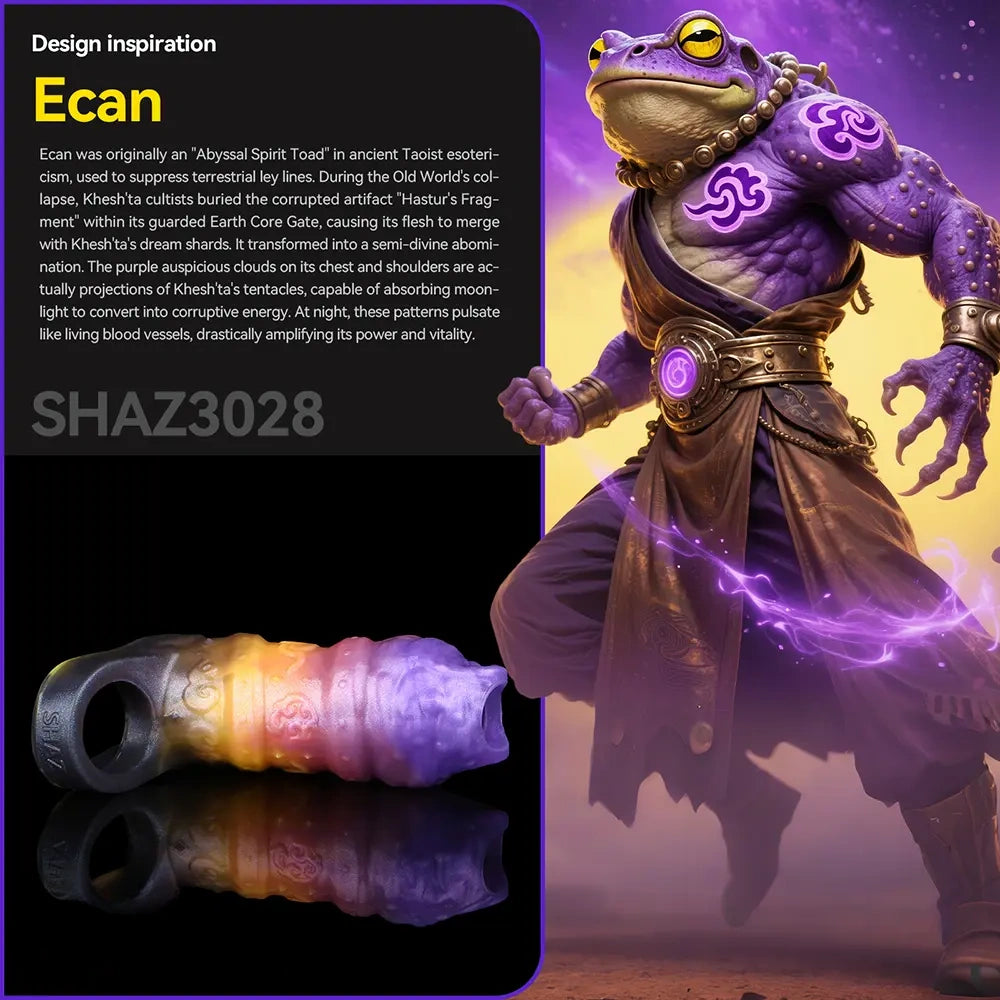 4.76in Ecan Dragon Fantasy Silicone Soft Dildo Sleeve Cock Extender