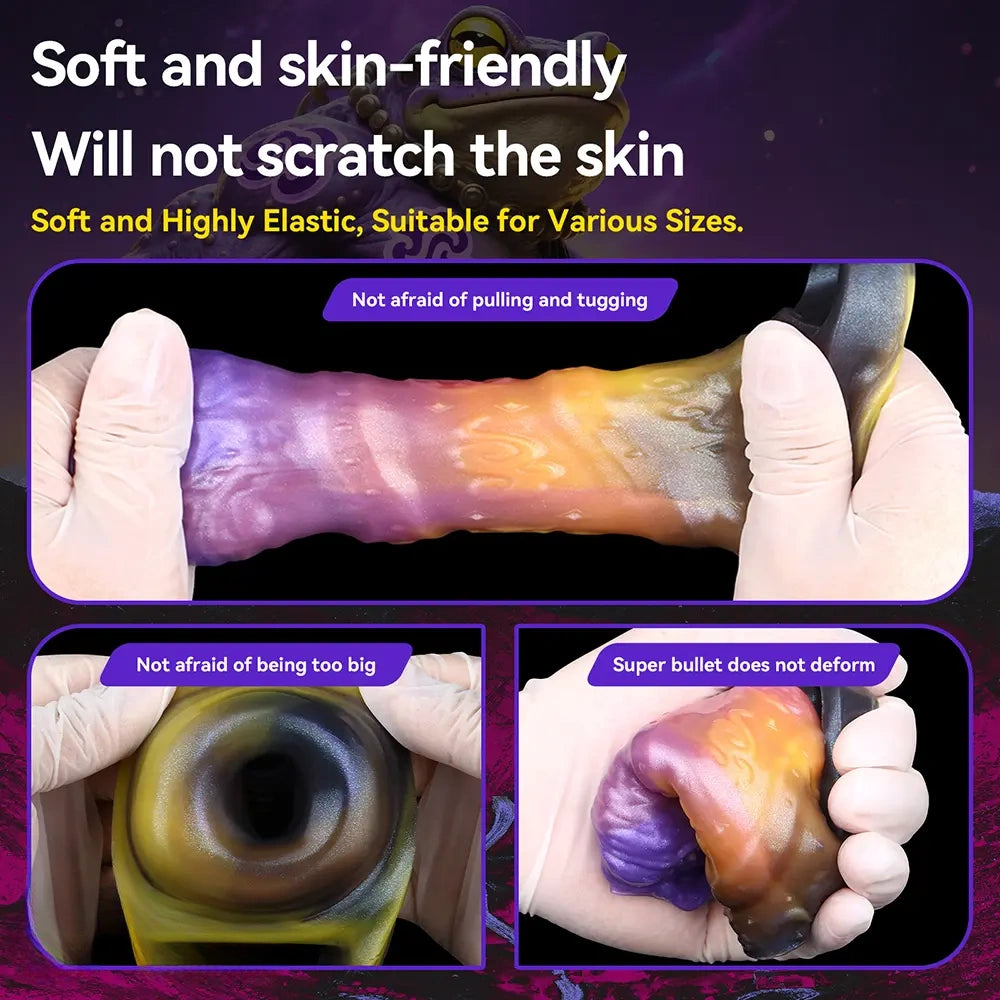 4.76in Ecan Dragon Fantasy Silicone Soft Dildo Sleeve Cock Extender