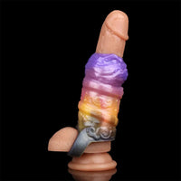 4.76in Ecan Dragon Fantasy Silicone Soft Dildo Sleeve Cock Extender