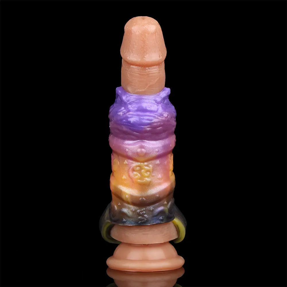 4.76in Ecan Dragon Fantasy Silicone Soft Dildo Sleeve Cock Extender