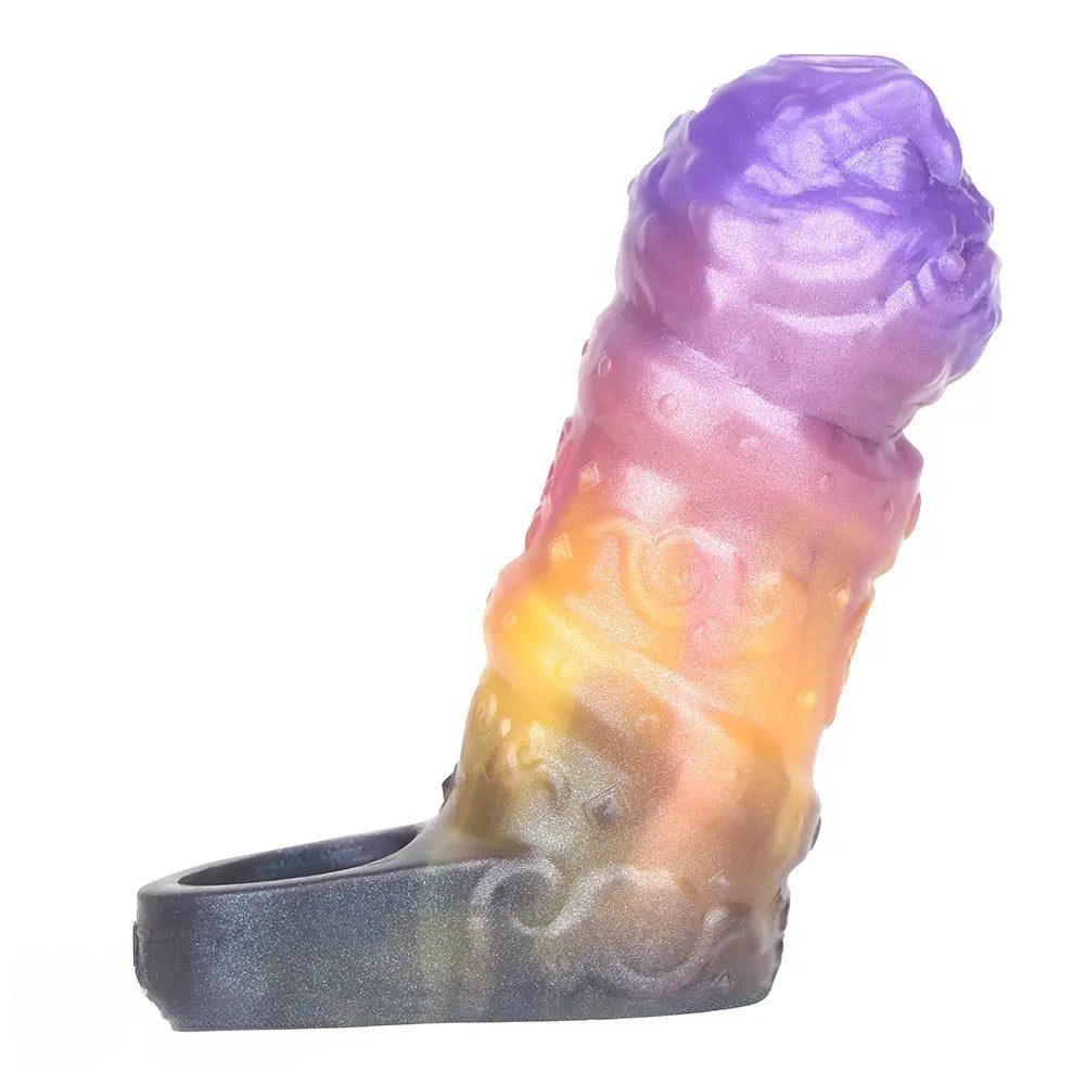 4.76in Ecan Dragon Fantasy Silicone Soft Dildo Sleeve Cock Extender