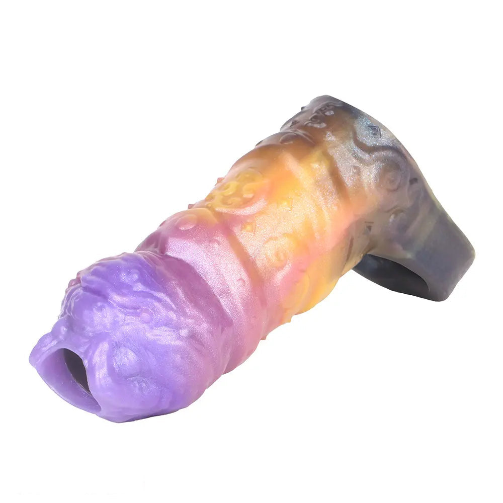 4.76in Ecan Dragon Fantasy Silicone Soft Dildo Sleeve Cock Extender