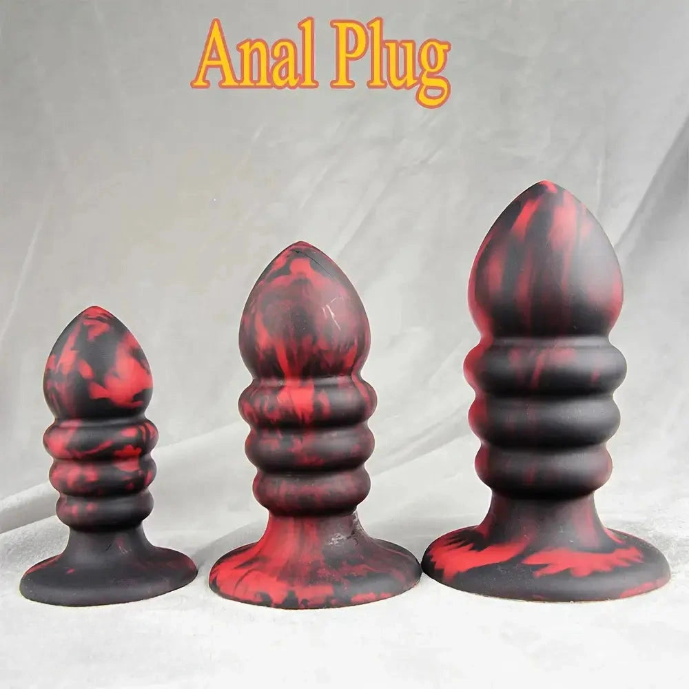 4.7in 5.7in 6.7in Anal Plug Silicone Self-Lubricating Dildo Sex Toy For Men