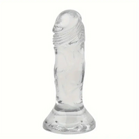 4.7in Clear Small Jelly Cock Dildo For G-Spot Vaginal Sex Stimulation