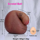 4.7in Realistic Scrotal Ball Soft Silicone Squeeze Toy With Two Testicles