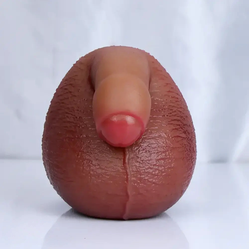 4.7in Realistic Scrotal Ball Soft Silicone Squeeze Toy With Two Testicles