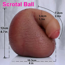 4.7in Realistic Scrotal Ball Soft Silicone Squeeze Toy With Two Testicles