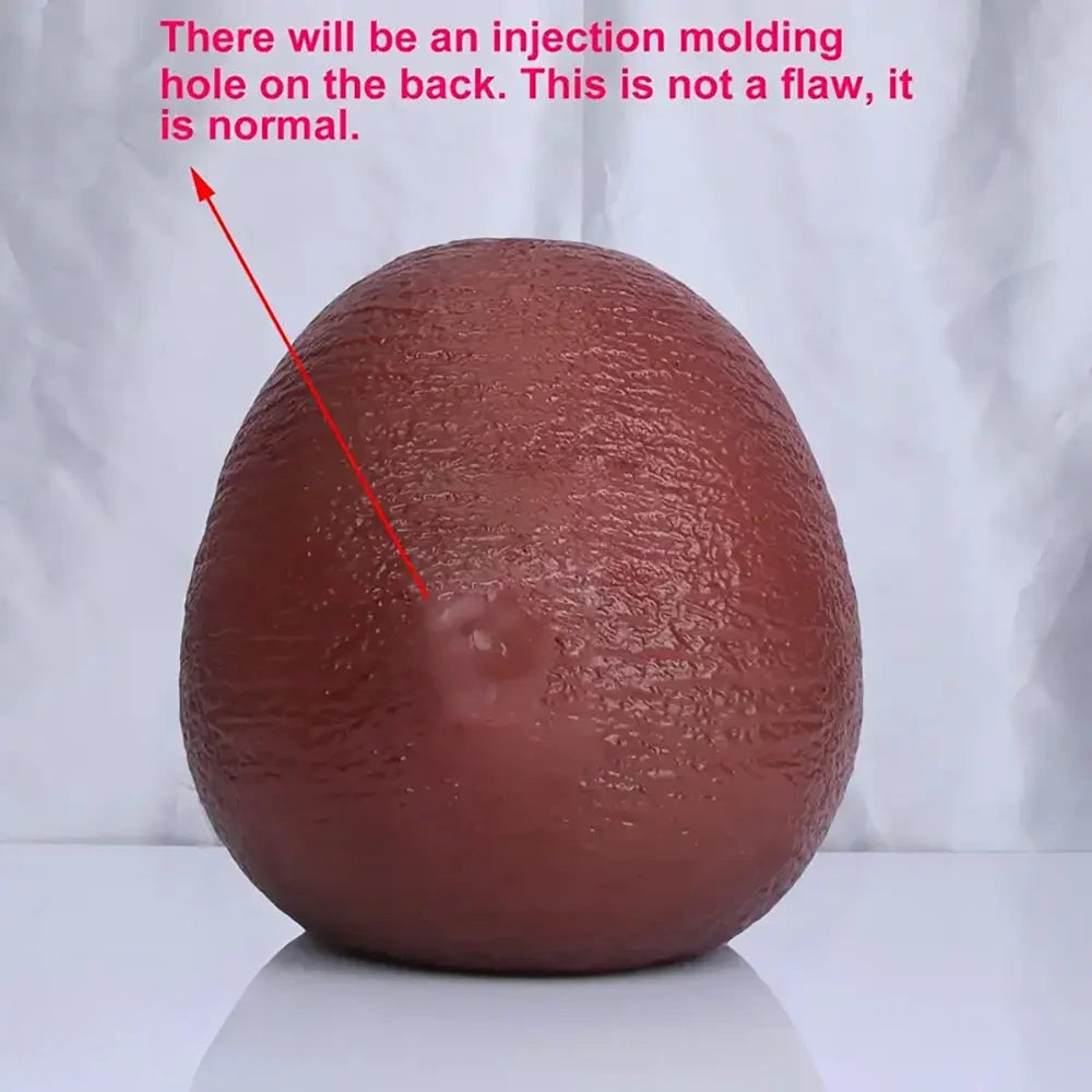 4.7in Realistic Scrotal Ball Soft Silicone Squeeze Toy With Two Testicles