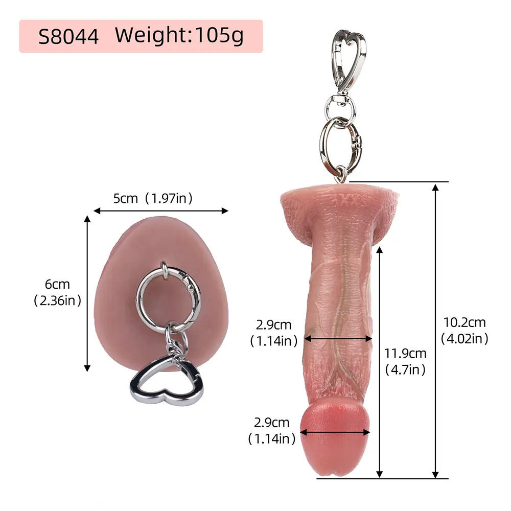 4.7in Silicone Soft Small Cock Dildo For Key Chain For Anal Clit Expansion