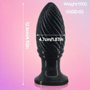 4.82in 4.92in 5.9in 6.02in Small Portable Black Anal Plug Dildo