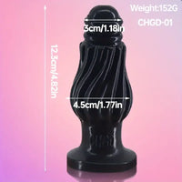 4.82in 4.92in 5.9in 6.02in Small Portable Black Anal Plug Dildo