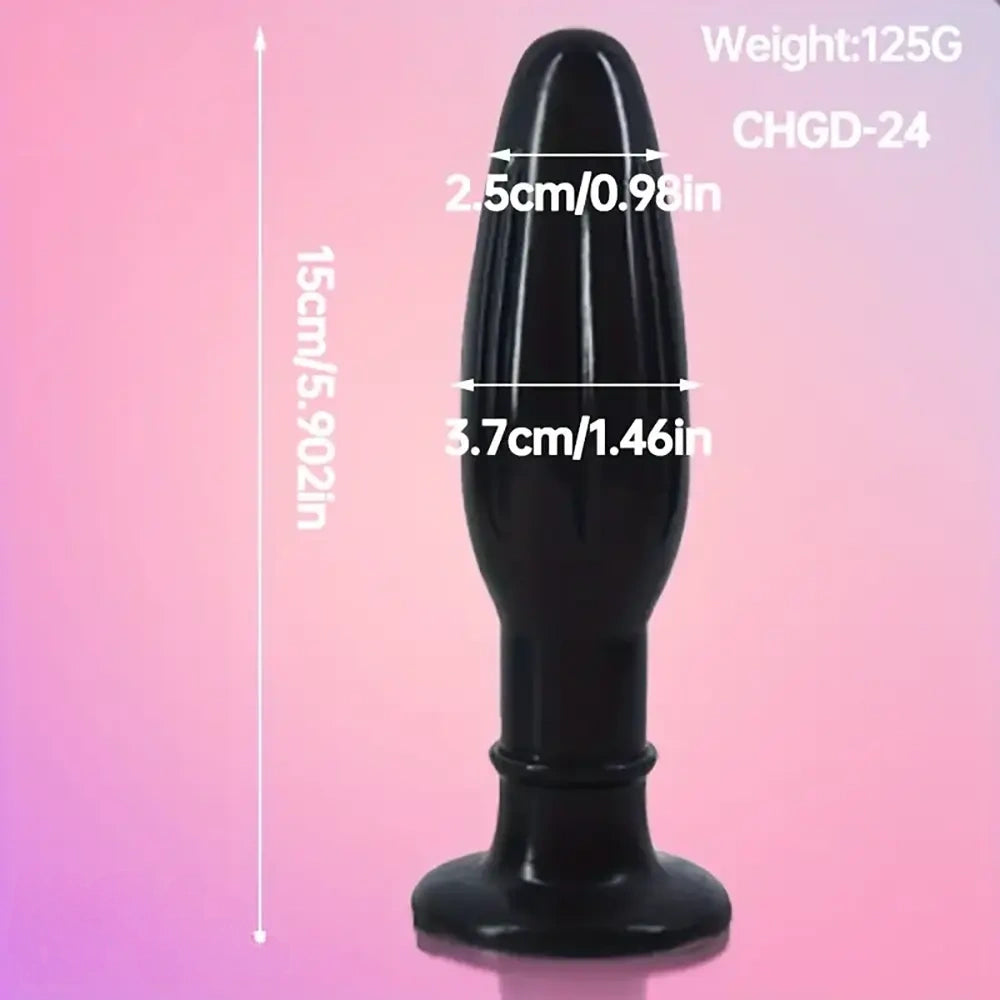 4.82in 4.92in 5.9in 6.02in Small Portable Black Anal Plug Dildo