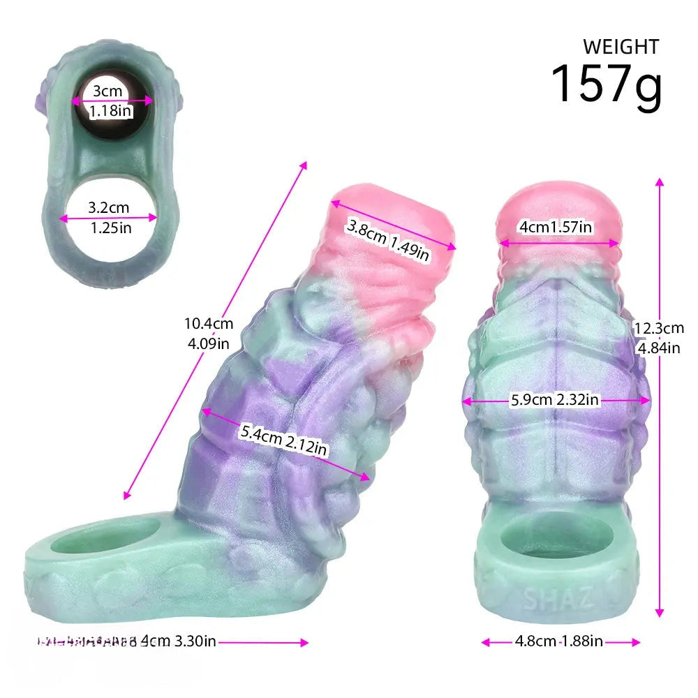 4.84in Gloomthorn SHAZ-3020 Fantasy Hollow Dildo Sleeve For Extension
