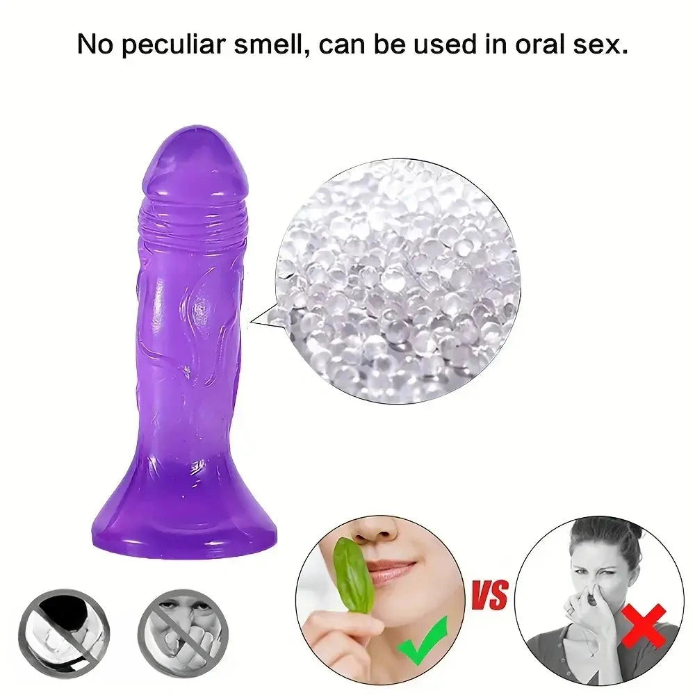 4.84in Jelly Anal Small Realistic Suction Cup Adult Toy Dildo For Women Sex