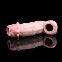 4.88in Realistic Sheath Penis Sleeve Soft Silicone Cock Spiked Dildo