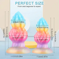 4.8in 5.1in Thick Butt Plug Realistic Silicone Knot Dildo Anal Adult Toy