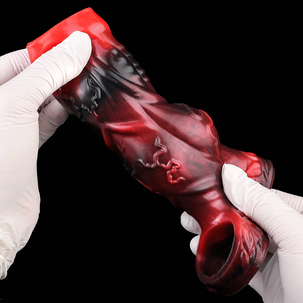 4.8in 5.59in 6.69in Dog Knot Animal Soft Dildo Sleeve Cock Extender