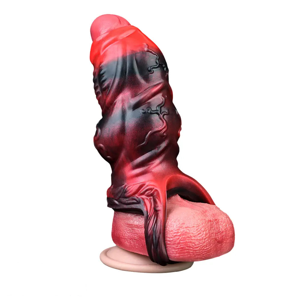 4.8in 5.59in 6.69in Dog Knot Animal Soft Dildo Sleeve Cock Extender
