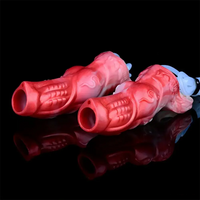 4.8in 5.59in Soft Liquid Silicone Monster Dildo Sleeve For Delay Ejaculation