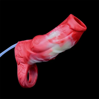 4.8in 5.59in Soft Liquid Silicone Monster Dildo Sleeve For Delay Ejaculation